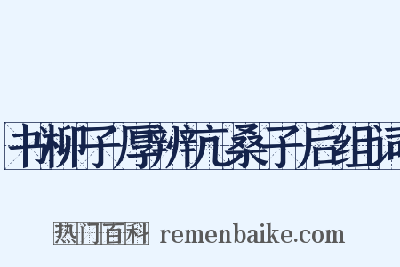书柳子厚辨亢桑子后组词是什么意思的图片